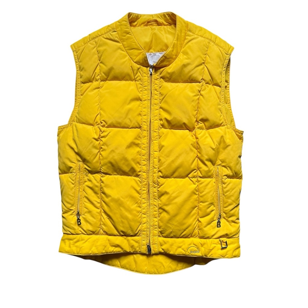 Vintage Bogner - Women’s Down Quilted Puffer Ski Vest - Yellow - Size 10